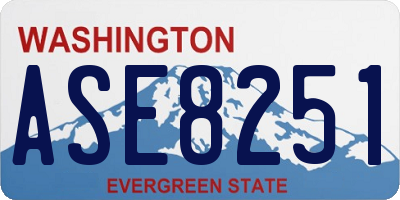 WA license plate ASE8251