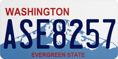 WA license plate ASE8257