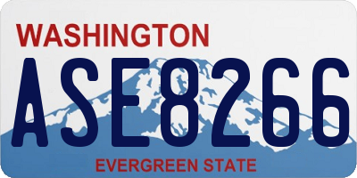 WA license plate ASE8266