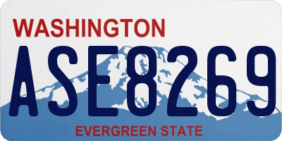 WA license plate ASE8269
