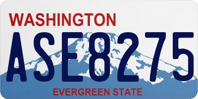 WA license plate ASE8275