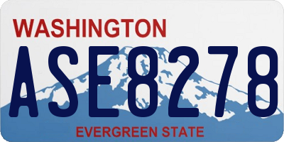 WA license plate ASE8278