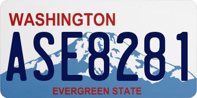 WA license plate ASE8281