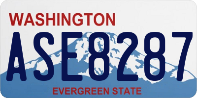 WA license plate ASE8287