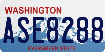 WA license plate ASE8288