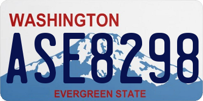 WA license plate ASE8298