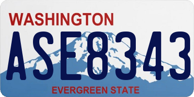 WA license plate ASE8343
