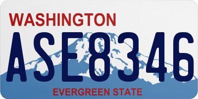 WA license plate ASE8346