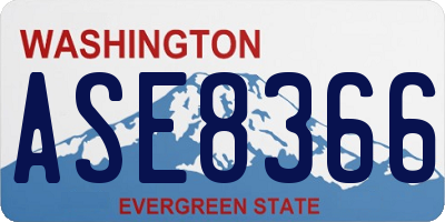 WA license plate ASE8366