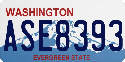 WA license plate ASE8393