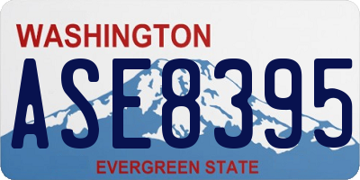 WA license plate ASE8395