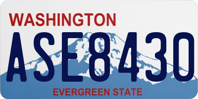 WA license plate ASE8430