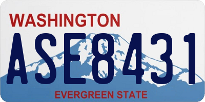 WA license plate ASE8431