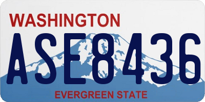 WA license plate ASE8436