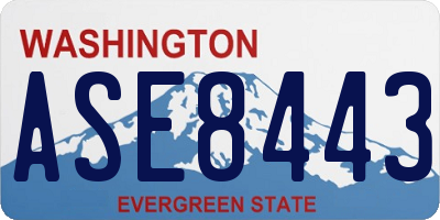 WA license plate ASE8443