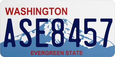 WA license plate ASE8457