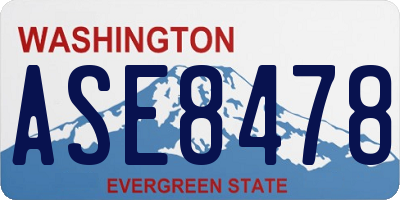 WA license plate ASE8478