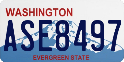 WA license plate ASE8497
