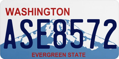 WA license plate ASE8572