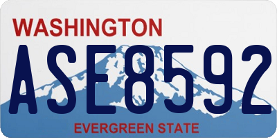 WA license plate ASE8592