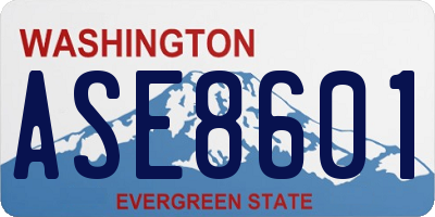 WA license plate ASE8601