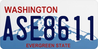 WA license plate ASE8611