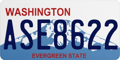 WA license plate ASE8622