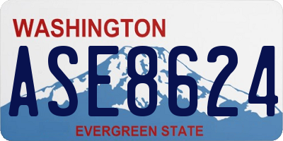 WA license plate ASE8624