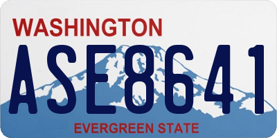 WA license plate ASE8641