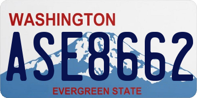 WA license plate ASE8662