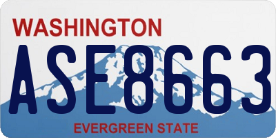 WA license plate ASE8663