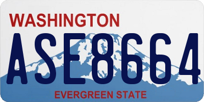 WA license plate ASE8664
