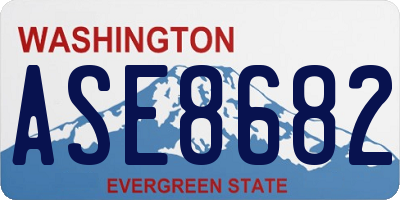 WA license plate ASE8682