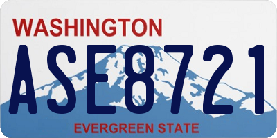 WA license plate ASE8721