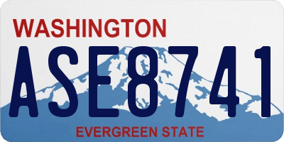 WA license plate ASE8741