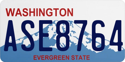 WA license plate ASE8764