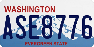 WA license plate ASE8776