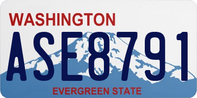 WA license plate ASE8791