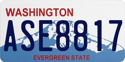 WA license plate ASE8817