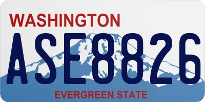 WA license plate ASE8826