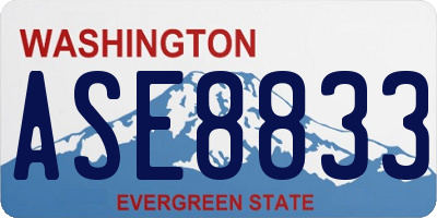 WA license plate ASE8833