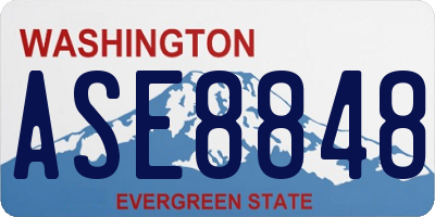 WA license plate ASE8848