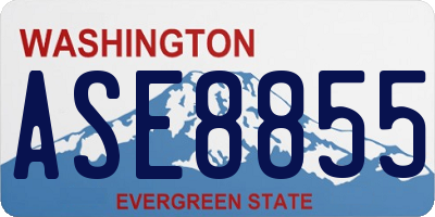 WA license plate ASE8855