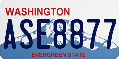 WA license plate ASE8877