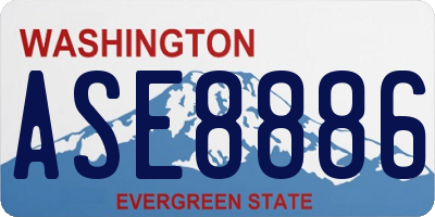 WA license plate ASE8886