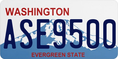 WA license plate ASE9500
