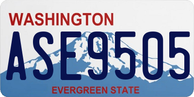 WA license plate ASE9505