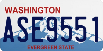 WA license plate ASE9551