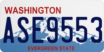 WA license plate ASE9553