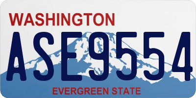 WA license plate ASE9554